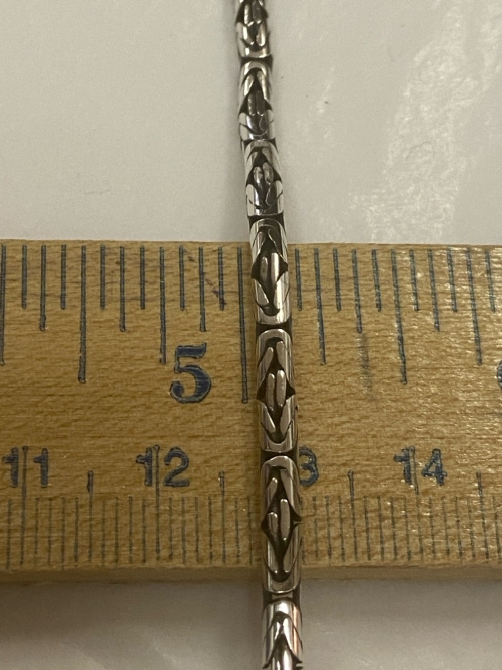 Sterling 925 Silver Vintage Byzantine Chain Necklace 18โ Excellent Condition - Picture 5 of 8